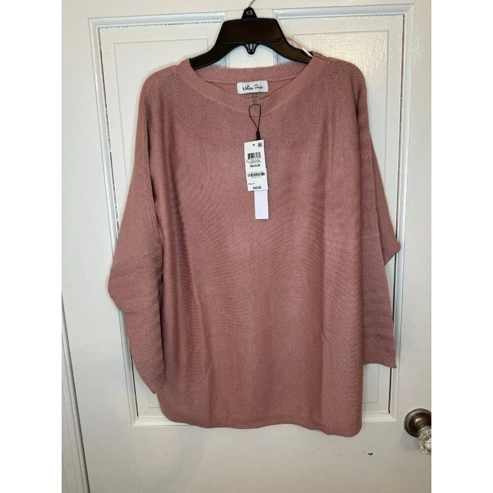 Melissa Paige Dusty Rose Sweater size M NWT - Picture 1 of 4